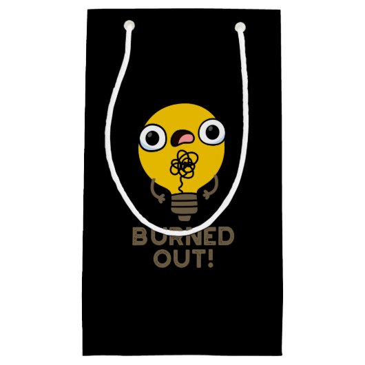 Funny Bulb Pun Dark BG Klein Cadeauzakje (Voorkant)