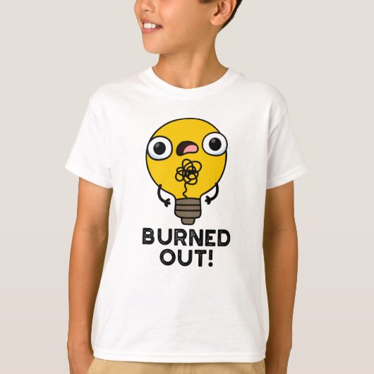 Funny Bulb Pun gebrand T-shirt (Voorkant)