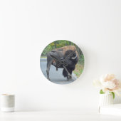 Funny Bull Bison met zijn testikels Ronde Klok (Huis)
