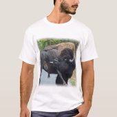 Funny Bull Bison met zijn testikels T-shirt (Voorkant)