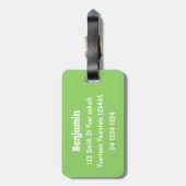 Funny bull Driving Bulldozer cartoon Bagagelabel (Achterkant verticaal)