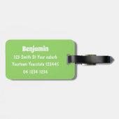 Funny bull Driving Bulldozer cartoon Bagagelabel (Achterkant horizontaal)