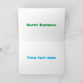 Funny bull Driving Bulldozer cartoon Kaart (Binnen)