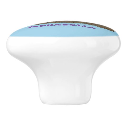 Funny bull Driving Bulldozer cartoon Keramische Knop (Zijkant)