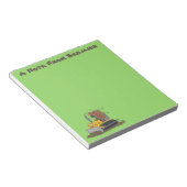 Funny bull Driving Bulldozer cartoon Notitieblok (Schuin)