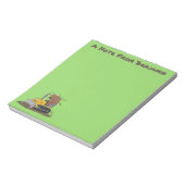 Funny bull Driving Bulldozer cartoon Notitieblok (Linkerzijde)