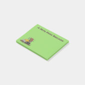 Funny bull Driving Bulldozer cartoon Post-it® Notes (Schuin)