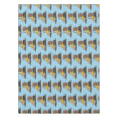 Funny bull Driving Bulldozer cartoon Tafelkleed (Voorkant)