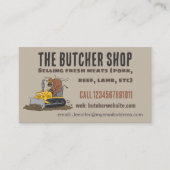 Funny bull Driving Bulldozer cartoon Visitekaartje (Voorkant)