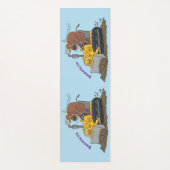 Funny bull Driving Bulldozer cartoon Yogamat (Voorkant)