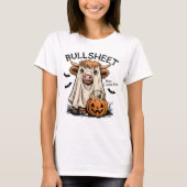 Funny Bull Ghost Halloween Kostuum Pun Shirt (Voorkant)