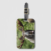 Funny Bull Moose Tongue     Bagagelabel (Voorkant (verticaal))