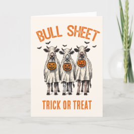 Funny Bull Sheet  Halloween Koeien Feestdagen Kaart