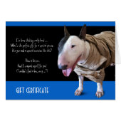 Funny Bull Terrier cadeau Kaart (Voorkant Horizontaal)
