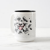 Funny Bull Terrier Cartoon "Break through" Mok (Voorkant links)