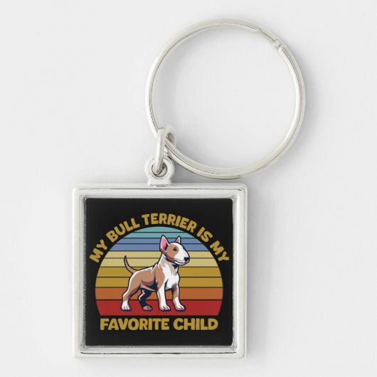 Funny Bull Terrier Dog Sleutelhanger (Voorkant)