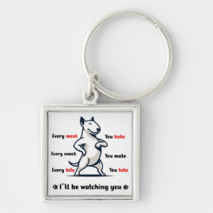 Funny Bull Terrier Dog Sleutelhanger