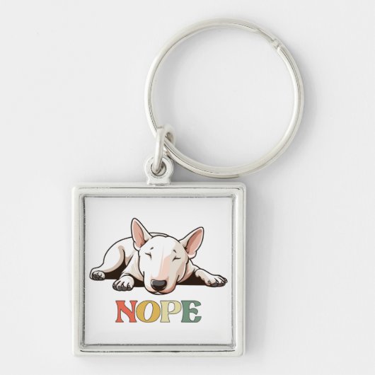 Funny Bull Terrier Dog Sleutelhanger (Voorkant)