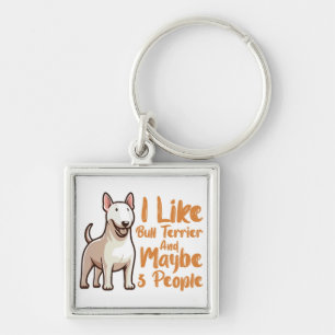 Funny Bull Terrier Dog Sleutelhanger