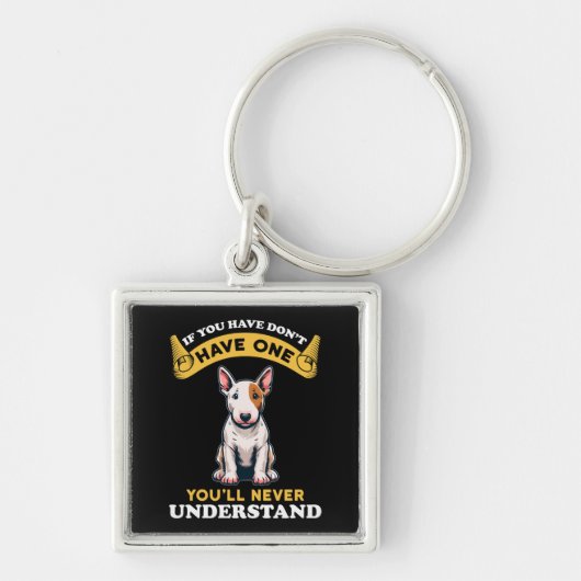 Funny Bull Terrier Dog Sleutelhanger (Voorkant)