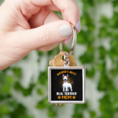 Funny Bull Terrier Dog Sleutelhanger (Hand)