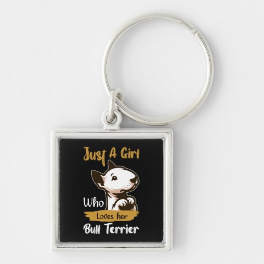 Funny Bull Terrier Dog Sleutelhanger (Voorkant)