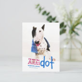 Funny Bull Terrier Foto Wenskaart Briefkaart (Staand voorkant)