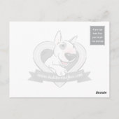 Funny Bull Terrier Foto Wenskaart Briefkaart (Achterkant)