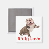 Funny Bulldog American Bully Love Puppy Dog Magneet (Voorkant / Achterkant)
