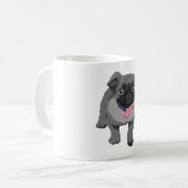 Funny Bulldog American Flag Koffiemok (Voorkant links)