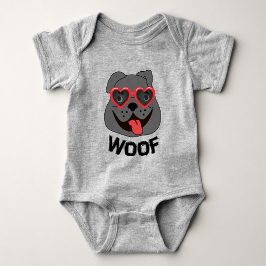 Funny Bulldog Baby Clothing Romper (Voorkant)
