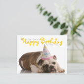 Funny Bulldog Birthday Briefkaart (Staand voorkant)