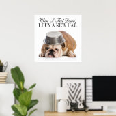 Funny Bulldog Fashion - Poster - srf (Thuiskantoor)
