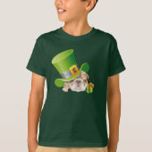 Funny Bulldog Leprechaun St.Patrick's Day T-shirt (Voorkant)