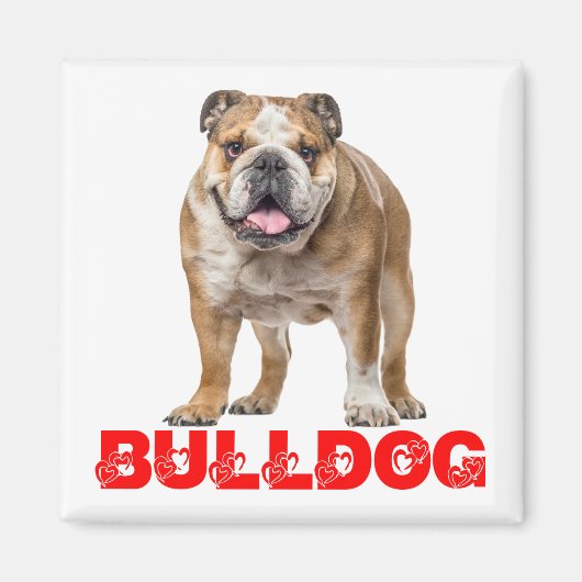 Funny Bulldog Lover Funny Bully Puppy Dog Magneet (Voorkant)