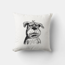 Funny Bulldog Pillow - "De pruik die harten wint! Kussen