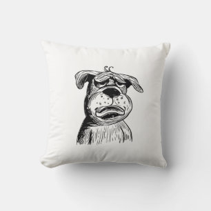 Funny Bulldog Pillow - "De pruik die harten wint! Kussen