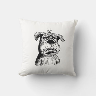 Funny Bulldog Pillow - "De pruik die harten wint! Kussen