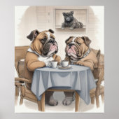 Funny Bulldog Poster (Voorkant)