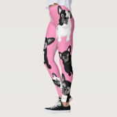 Funny Bulldog Puppies Aangepaste kleur Leggings (Links)