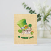 Funny Bulldog St. Patrick's Day Briefkaarten (Staand voorkant)