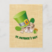 Funny Bulldog St. Patrick's Day Briefkaarten (Voorkant)