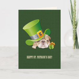 Funny Bulldog St. Patrick's Day Kaart