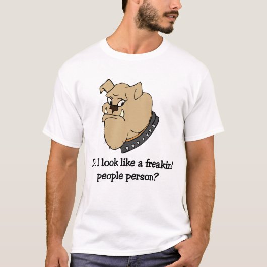 Funny bulldog t shirt (Voorkant)