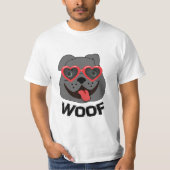 Funny Bulldog T Shirt voor mannen (Voorkant)