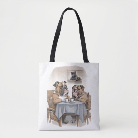Funny Bulldog Tote Bag (Voorkant)
