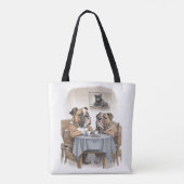 Funny Bulldog Tote Bag (Achterkant)