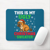 Funny Bulldog Ugly Christmas Sweater Hilarious Dog Muismat (Met muis)