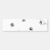 Funny Bullet Holes Bumpersticker (Voorkant)