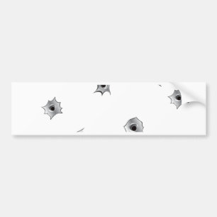 Funny Bullet Holes Bumpersticker